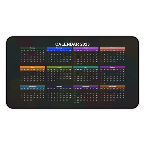 Current Year Calendar Desk Mat