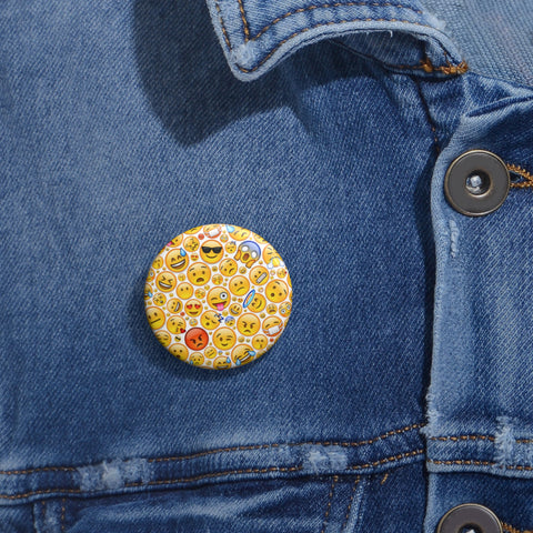 Smiley Face Pin Button