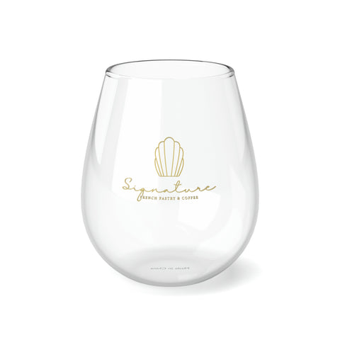 Custom Stemless Wine Glass
